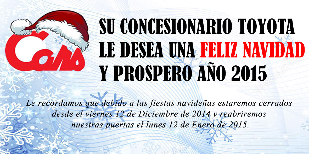 CARS, su concesionario Toyota le desea un feliz 2015